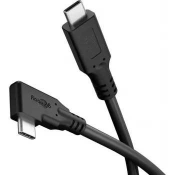 Goobay cavo USB-C 90° 1 m nero – 60 W 5 Gbit/s Power Delivery (79421)