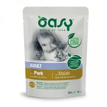 Oasy Chunks in gravy Adult MAIALE 85gr