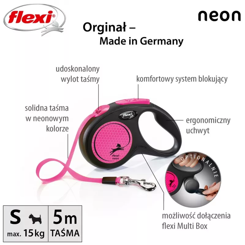 Flexi New Neon S 5 m guinzaglio automatico per cani