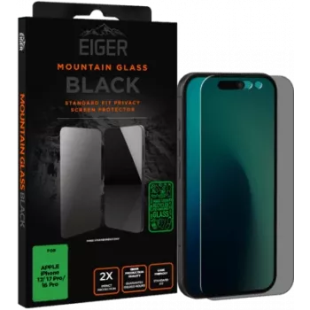 Vetro temperato protezione privacy Eiger EGMSP00334 per Apple iPhone 16 Pro / 17 / 17 Pro