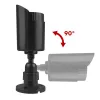 Telecamera tubolare finta CEE IR1800 B, telecamera di sorveglianza simulata con LED IR, nero