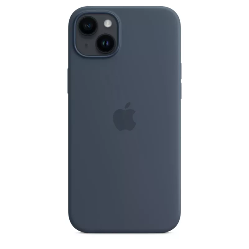 Custodia in silicone Cover Apple iPhone 14 Plus MagSafe Storm Blue