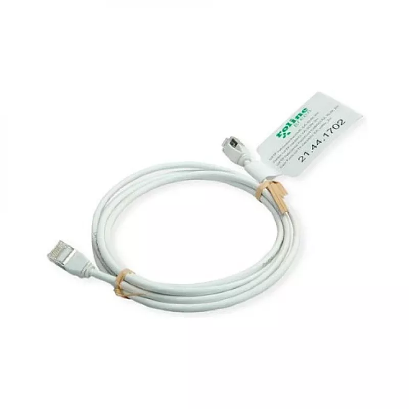 ROLINE GREEN Cavo patch U/FTP Cat.6A (Classe EA), LSOH, sottile, bianco, 5 m