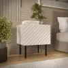 Comodino Cama LUCCA, cama meble, 47x40x52 cm, cashmere, MDF/truciolare, set da 2
