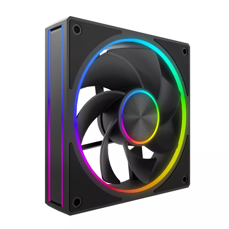 Ventola per case MODECOM VOLCANO LOOP 120 ARGB Reverse Fan nero 120 mm PWM 400–1400 RPM header ARGB
