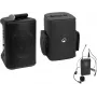 Sistema PA wireless portatile Omnitronic PORTY-8A con trasmettitore headset e borsa morbida