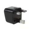 Maclean MCE154 adattatore di spina, presa EU a spina UK, nero