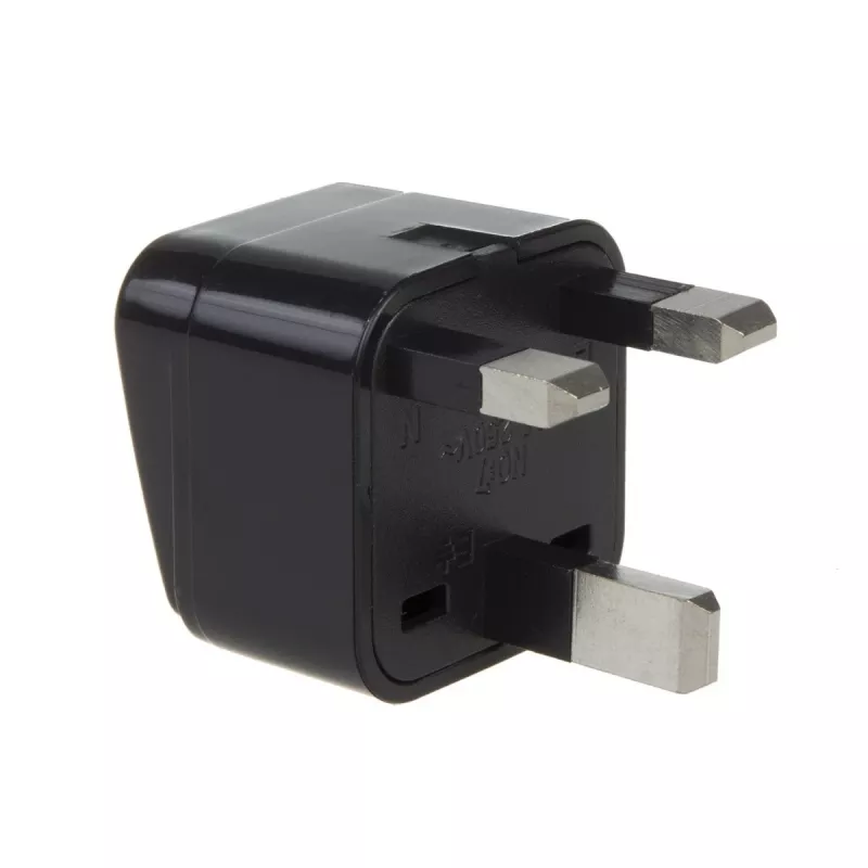 Maclean MCE154 adattatore di spina, presa EU a spina UK, nero