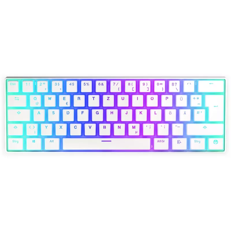 Thock Compact Wireless Pudding Onyx White, Tastiera Gaming Bianco, Layout DE, Kailh Box Red