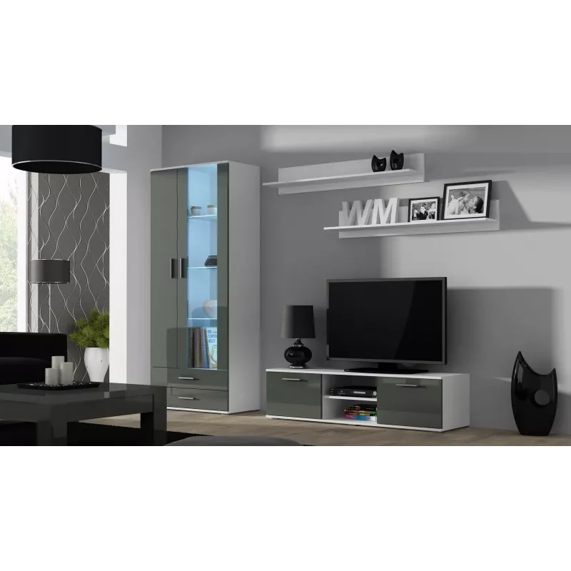 Cama set di due mensole 125cm SOHO bianco opaco