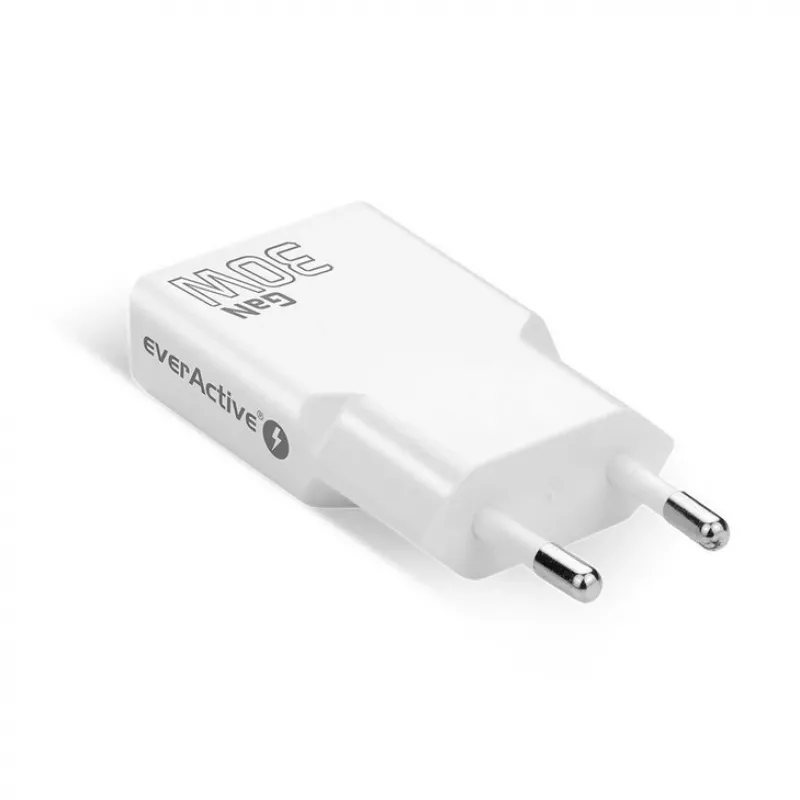 Alimentatore everActive SC-385Q super sottile QC 4 Fast Charging — caricabatterie USB rapido, design compatto