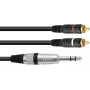 Cavo adattatore stereo Omnitronic 2x RCA (cinch) su 2x RCA, lunghezza 1,5 m, modello 30225223