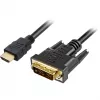 Cavo adattatore HDMI > DVI-D (18+1) (nero, 1 metro)