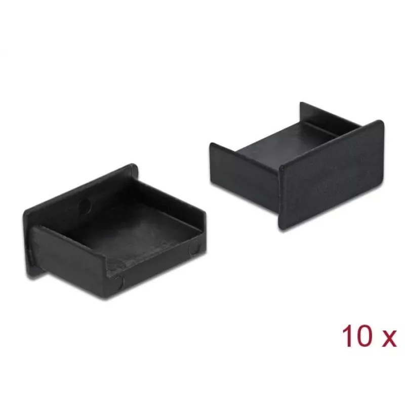 Tappo antipolvere per connettore femmina USB Type-A DeLOCK 64102 nero 10 pezzi
