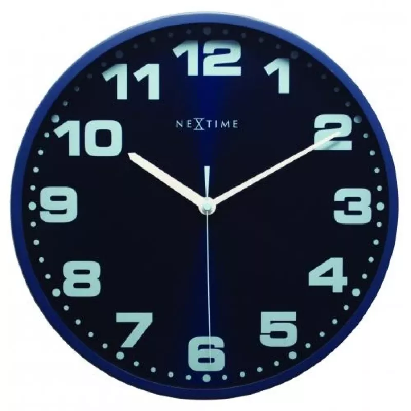 NeXtime orologio da parete 3053bl Dash Blue, Ø 35 cm, da parete, blu