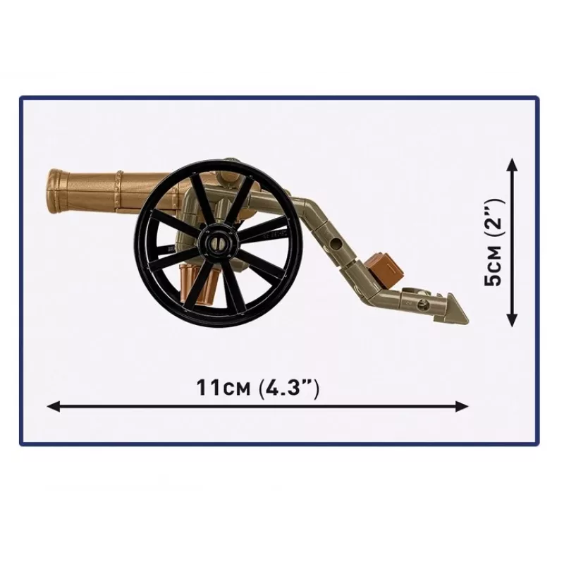Set di costruzioni artigliere francese con cannone, 97 pezzi