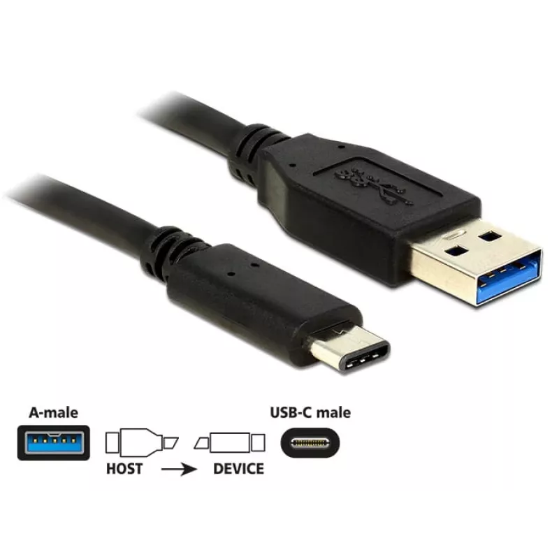 Cavo USB DeLOCK 1m USB3.1-C/USB3.1-A 83870