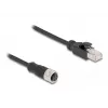 DeLOCK cavo adattatore M12 codifica D 4 poli connettore femmina su connettore maschio RJ45 50 cm