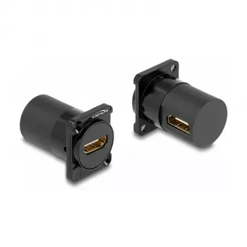 DeLOCK Modulo D-Type HDMI femmina a femmina 90° angolare nero