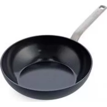 Wok/padella GreenPan CC006388-001, rotonda, 28 cm, nero, senza PFAS