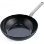 Wok/padella GreenPan CC006388-001, rotonda, 28 cm, nero, senza PFAS
