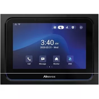 Postazione interna Akuvox X933S touch screen Android – nero, postazione interna citofonica a parete