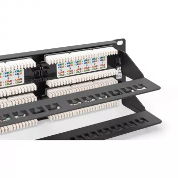 DIGITUS - Patch Panel - RJ-45 X 48 - grigio, RAL 7035 - 2U - 48 porte (DN-91648U)