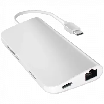 Adattatore multiporta USB-C Satechi 8K con Ethernet V3 space grey (ST-P8KEM)