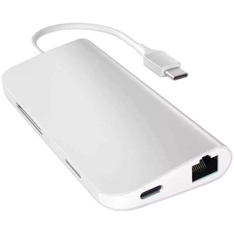 Adattatore multiporta USB-C Satechi 8K con Ethernet V3 space grey (ST-P8KEM)