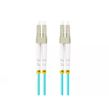 Cavo patch in fibra ottica MM LC/UPC-LC/UPC DUPLEX 3,0MM OM3 50/125 LSZH 2M aqua
