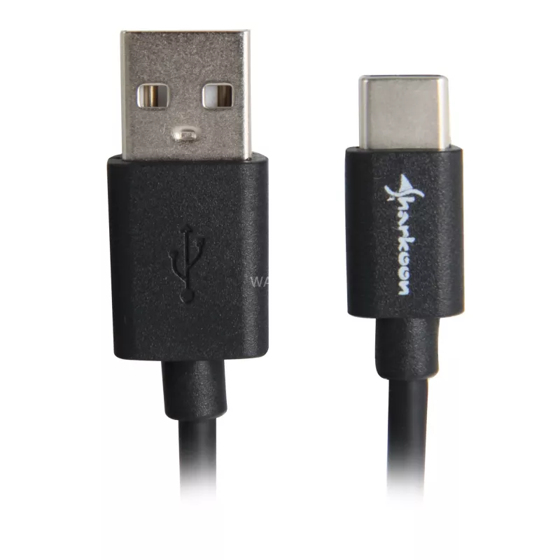 Adattatore cavo USB 2.0 A a USB-C Sharkoon 0,5 m, nero