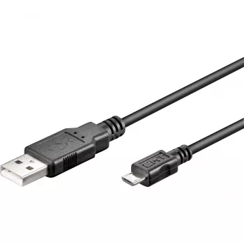 Cavo USB 2.0, connettore maschio USB-A > connettore maschio Micro-USB (nero, 5 metri)