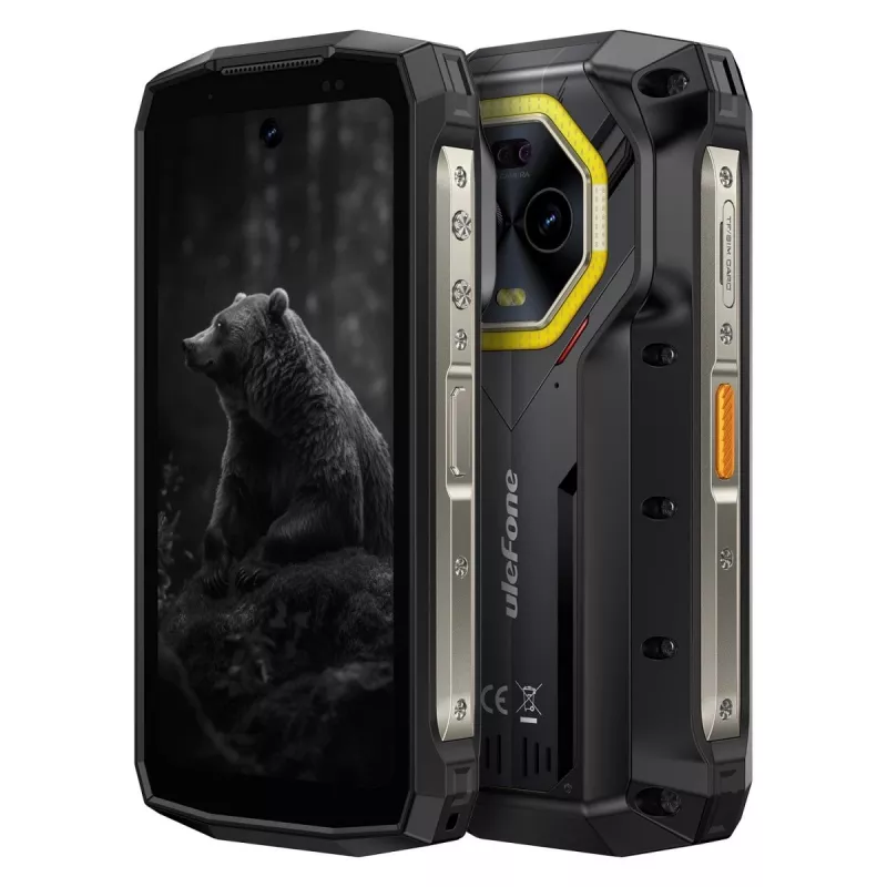 Ulefone Armor Mini 20 smartphone, 4,7 pollici, Helio G99, 8GB RAM, 256GB, 6200 mAh, Android 14, nero