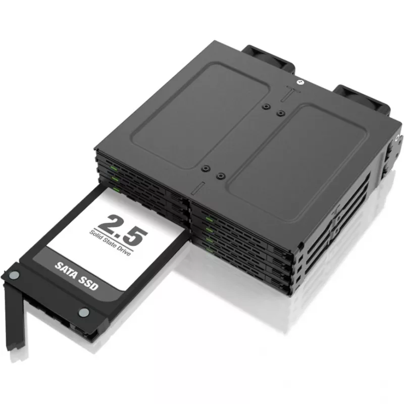 Rack mobile icy dock MB038SP-B per 8 unità SATA/SAS da 2,5 pollici, compatibile con 1 alloggiamento da 5,25 pollici