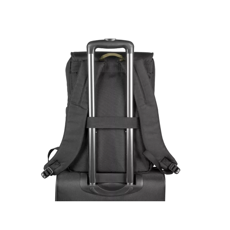NATEC Niala NTO-2239 zaino per laptop da 39,6 cm (15,6 pollici), 18 L, antispruzzo, poliestere riciclato, nero/verde scuro