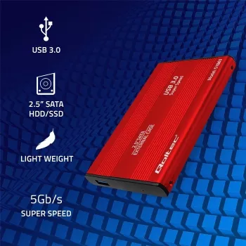 Case per HDD/SSD QOLTEC 51860 per unità SATA III da 2,5