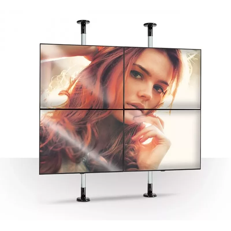 B-Tech SYSTEM 2 - supporto robusto da soffitto/pavimento (fisso) per aste Ø50mm