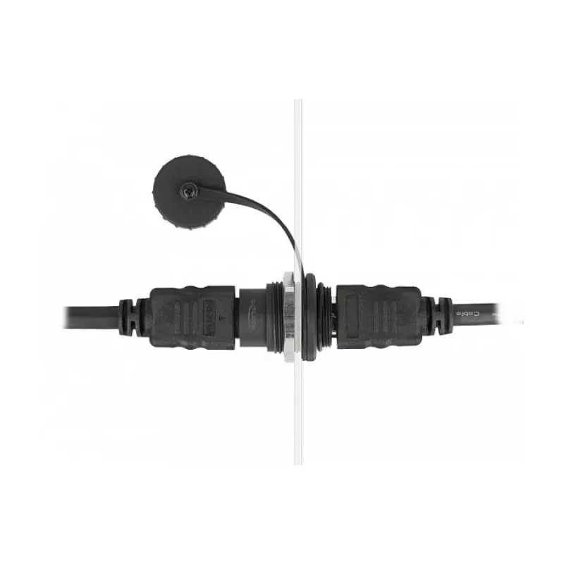 Connettore da incasso DeLOCK HDMI-A IP67 impermeabile antipolvere nero