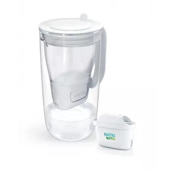 Caraffa filtrante BRITA Glass+1 Maxtra Pro grigio, 2,4 L totali / 1,5 L filtrati, filtro Maxtra Pro PP