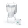 Brita Glass+1 Maxtra Pro Pure Performance caraffa filtrante in vetro, 2,5 l totali / 1,5 l filtrati, lavabile in lavastoviglie, grigia