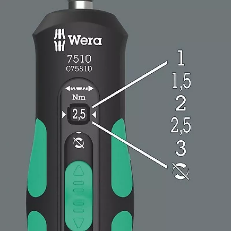 Wera 7510 Kraftform Safe-Torque Speed cacciavite dinamometrico, 1-3 Nm, 1/4″