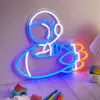Lampada decorativa neon MANTA SNL90MT Style Neon Lights — motivo astronauta su razzo