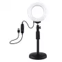 Lampada LED ad anello Puluz con treppiede regolabile PU391