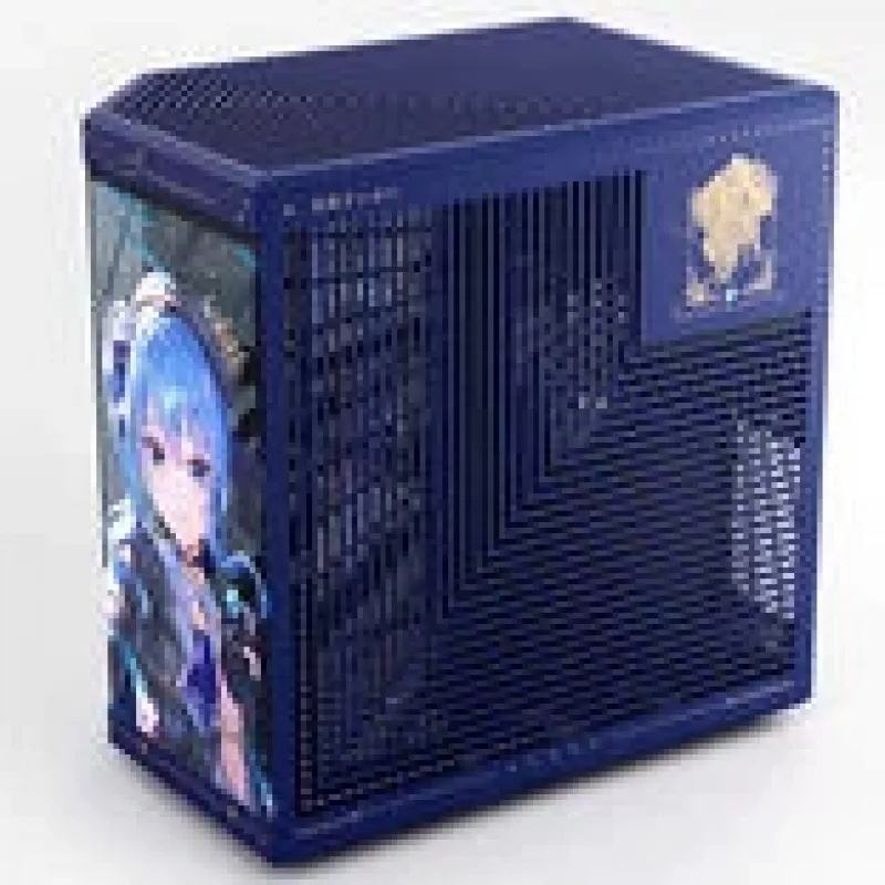 Case per computer HYTE Y70 Hoshimachi Suisei blu vetro temperato — case mid-tower ATX con pannelli in vetro temperato