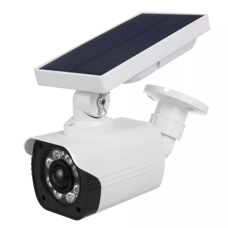 Telecamera di sorveglianza finta con pannello solare e luce LED SOL1800S CEE