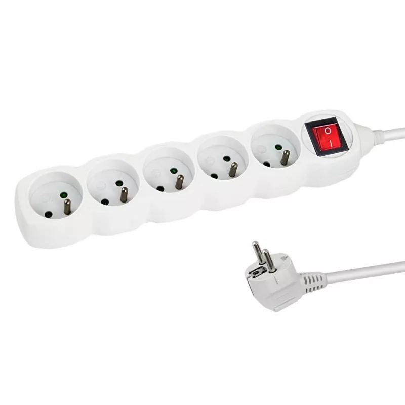 Esperanza ELK215W distributore di corrente 3 m 5 presa/e AC per interni bianco
