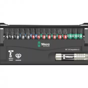 Wera 05057697001 Bit-Check 30 Impaktor 2 set di punte