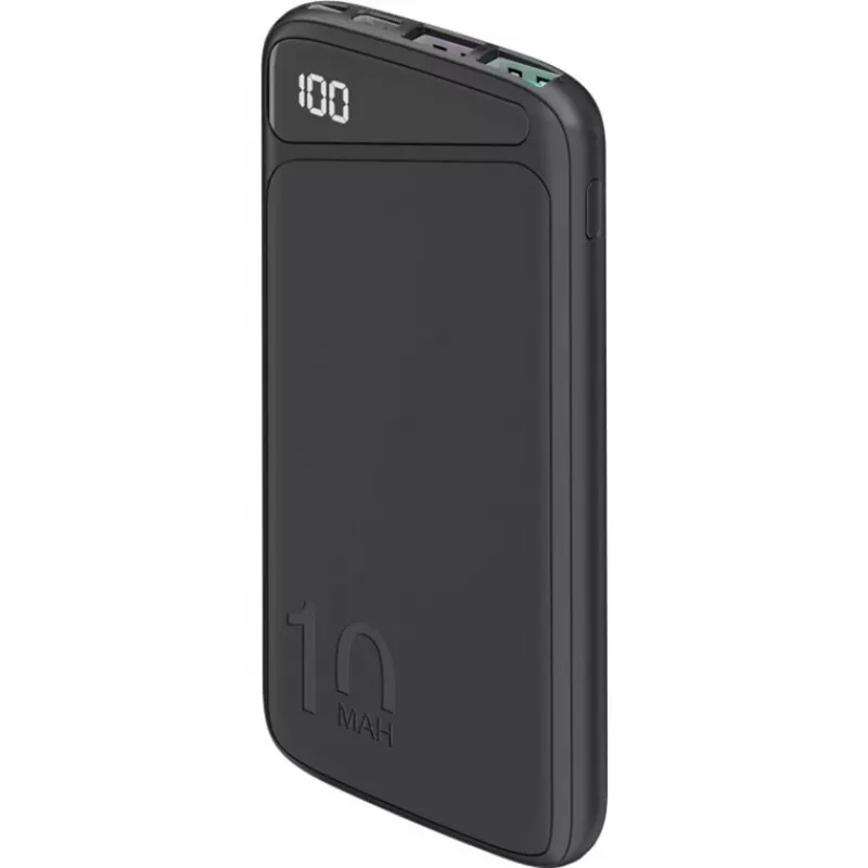 Powerbank a ricarica rapida 10.000 mAh (nero, USB-C PD, QC 3.0, 10.000 mAh)