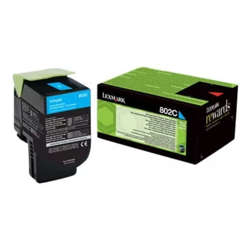 Cartuccia toner Lexmark 802C 1 pz. originale ciano