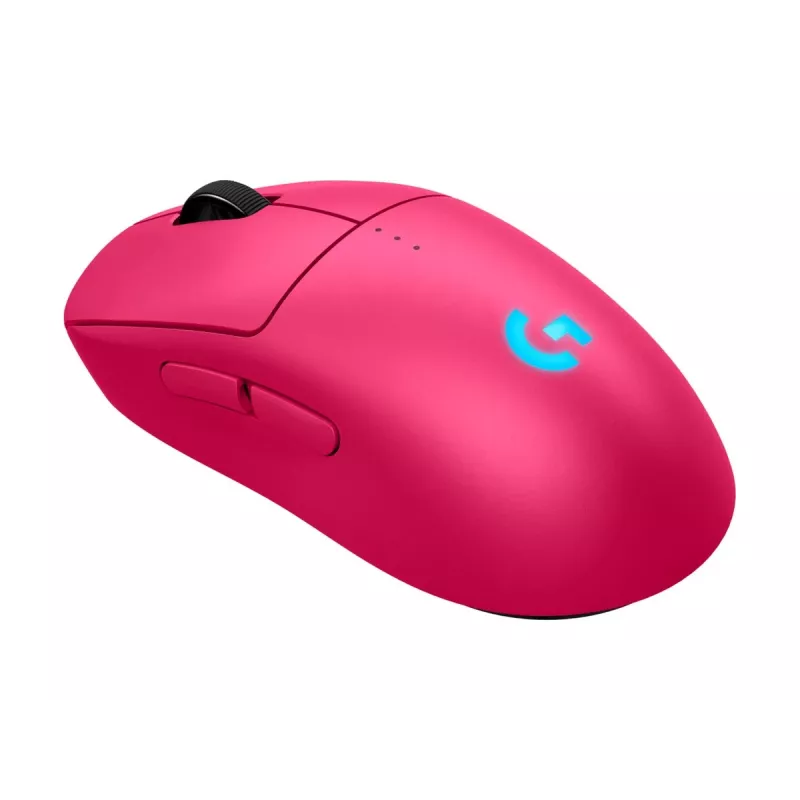 Logitech G PRO 2 - mouse - gaming - per destrorsi e mancini - ottico - 8 tasti - wireless, con filo - 2,4 GHz, USB - ricevitore USB Logitech LIGHTSPEED - rosa (910-007310)